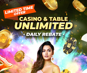 Casino & Table 1% Unlimited Daily Rebate